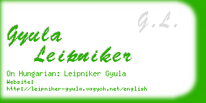 gyula leipniker business card